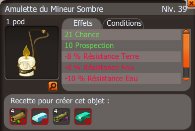 Amulette du mineur sombre