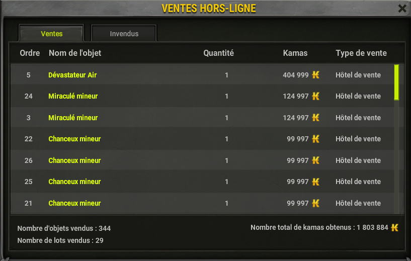 Ventes agride